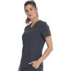 Cherokee Euphoria Women Scrubs Top Tuckable V-Neck CK788A(Pewter)