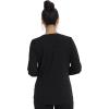 Cherokee Euphoria Women Warm Up Scrubs Jacket Snap Front CK387A(Black)
