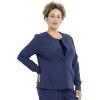 Cherokee Euphoria Women Warm Up Scrubs Jacket Snap Front CK387A(Navy)