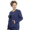 Cherokee Euphoria Women Warm Up Scrubs Jacket Snap Front CK387A(Navy)