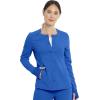 Cherokee Euphoria Women Warm Up Scrubs Jacket Snap Front CK387A(Royal)