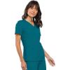Cherokee Flexibles Women Scrubs Top V-Neck Knit Panel 2968(Caribbean)