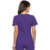 Cherokee Flexibles Women Scrubs Top V-Neck Knit Panel 2968(Grape)