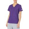Cherokee Flexibles Women Scrubs Top V-Neck Knit Panel 2968(Grape)