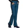 Cherokee Form Women Scrubs Pant Mid Rise Moderate Flare Leg Pull-on CK091(Blue)