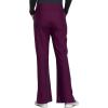 Cherokee Form Women Scrubs Pant Mid Rise Moderate Flare Leg Pull-on CK091(Wine)