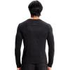Cherokee Infinity Mens Long Sleeve Underscrub Top, Round Neck, Watch Slot Cuffs, Moisture Wicking 360 Stretch Fabric – IN608(Black)