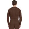 Cherokee Infinity Mens Long Sleeve Underscrub Top, Round Neck, Watch Slot Cuffs, Moisture Wicking 360 Stretch Fabric – IN608(Espresso Express)