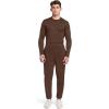 Cherokee Infinity Mens Long Sleeve Underscrub Top, Round Neck, Watch Slot Cuffs, Moisture Wicking 360 Stretch Fabric – IN608(Espresso Express)