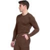 Cherokee Infinity Mens Long Sleeve Underscrub Top, Round Neck, Watch Slot Cuffs, Moisture Wicking 360 Stretch Fabric – IN608(Espresso Express)