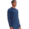 Cherokee Infinity Mens Long Sleeve Underscrub Top, Round Neck, Watch Slot Cuffs, Moisture Wicking 360 Stretch Fabric – IN608(Navy)