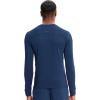 Cherokee Infinity Mens Long Sleeve Underscrub Top, Round Neck, Watch Slot Cuffs, Moisture Wicking 360 Stretch Fabric – IN608(Navy)