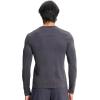 Cherokee Infinity Mens Long Sleeve Underscrub Top, Round Neck, Watch Slot Cuffs, Moisture Wicking 360 Stretch Fabric – IN608(Pewter)