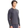 Cherokee Infinity Mens Long Sleeve Underscrub Top, Round Neck, Watch Slot Cuffs, Moisture Wicking 360 Stretch Fabric – IN608(Pewter)