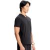 Cherokee Infinity Mens Partial Zip V-Neck Scrub Top, Rib-Knit Panels, 2 Zip Pockets, 1 Welt Pocket PROTX2 Fabric- IN702A(Black)