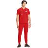 Cherokee Infinity Mens Partial Zip V-Neck Scrub Top, Rib-Knit Panels, 2 Zip Pockets, 1 Welt Pocket PROTX2 Fabric- IN702A(Fire Bird)