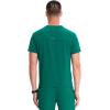 Cherokee Infinity Mens Partial Zip V-Neck Scrub Top, Rib-Knit Panels, 2 Zip Pockets, 1 Welt Pocket PROTX2 Fabric- IN702A(Hunter)