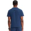 Cherokee Infinity Mens Partial Zip V-Neck Scrub Top, Rib-Knit Panels, 2 Zip Pockets, 1 Welt Pocket PROTX2 Fabric- IN702A(Navy)