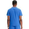 Cherokee Infinity Mens Partial Zip V-Neck Scrub Top, Rib-Knit Panels, 2 Zip Pockets, 1 Welt Pocket PROTX2 Fabric- IN702A(Royal)