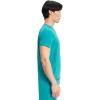 Cherokee Infinity Mens Partial Zip V-Neck Scrub Top, Rib-Knit Panels, 2 Zip Pockets, 1 Welt Pocket PROTX2 Fabric- IN702A(Teal Blue)