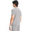 Cherokee Infinity Mens Partial Zip V-Neck Scrub Top, Rib-Knit Panels, 2 Zip Pockets, 1 Welt Pocket PROTX2 Fabric- IN702A(Vapor)