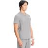 Cherokee Infinity Mens Partial Zip V-Neck Scrub Top, Rib-Knit Panels, 2 Zip Pockets, 1 Welt Pocket PROTX2 Fabric- IN702A(Vapor)