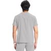 Cherokee Infinity Mens Partial Zip V-Neck Scrub Top, Rib-Knit Panels, 2 Zip Pockets, 1 Welt Pocket PROTX2 Fabric- IN702A(Vapor)