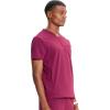 Cherokee Infinity Mens Partial Zip V-Neck Scrub Top, Rib-Knit Panels, 2 Zip Pockets, 1 Welt Pocket PROTX2 Fabric- IN702A(Wine)