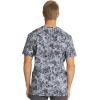 Cherokee Infinity Men’s Printed V-Neck Scrub Top with One Chest Pocket with Grommet Detail CK902(Abstract Ways)