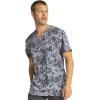 Cherokee Infinity Men’s Printed V-Neck Scrub Top with One Chest Pocket with Grommet Detail CK902(Abstract Ways)