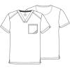 Cherokee Infinity Men’s Printed V-Neck Scrub Top with One Chest Pocket with Grommet Detail CK902(Down the Line)