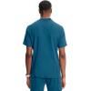 Cherokee Infinity Mens Tuckable V-Neck Scrub Top Modern Fit, 2 Pockets, Zip Chest Pocket, Rib-Knit, 360° Stretch – CK910A(Caribbean Blue)