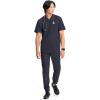 Cherokee Infinity Mens Tuckable V-Neck Scrub Top Modern Fit, 2 Pockets, Zip Chest Pocket, Rib-Knit, 360° Stretch – CK910A(Pewter)