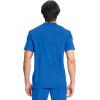 Cherokee Infinity Mens Tuckable V-Neck Scrub Top Modern Fit, 2 Pockets, Zip Chest Pocket, Rib-Knit, 360° Stretch – CK910A(Royal)