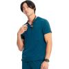 Cherokee Infinity Mens V-Neck Scrub Top, 1 Zip Chest Pocket, Rib-Knit Neckline, Side Vents – IN700A(Caribbean Blue)
