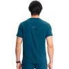 Cherokee Infinity Mens V-Neck Scrub Top, 1 Zip Chest Pocket, Rib-Knit Neckline, Side Vents – IN700A(Caribbean Blue)