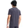 Cherokee Infinity Mens V-Neck Scrub Top, 1 Zip Chest Pocket, Rib-Knit Neckline, Side Vents – IN700A(Pewter)