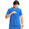 Cherokee Infinity Mens V-Neck Scrub Top, 1 Zip Chest Pocket, Rib-Knit Neckline, Side Vents – IN700A(Royal)