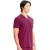 Cherokee Infinity Mens V-Neck Scrub Top, 1 Zip Chest Pocket, Rib-Knit Neckline, Side Vents – IN700A(Wine)
