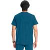 Cherokee Infinity Mens V-Neck Scrub Top Modern Fit, 3 Pockets, Rib-Knit Back Panels, Moisture-Wicking 360° Stretch – CK900A(Caribbean Blue)