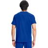 Cherokee Infinity Mens V-Neck Scrub Top Modern Fit, 3 Pockets, Rib-Knit Back Panels, Moisture-Wicking 360° Stretch – CK900A(Galaxy Blue)