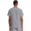Cherokee Infinity Mens V-Neck Scrub Top Modern Fit, 3 Pockets, Rib-Knit Back Panels, Moisture-Wicking 360° Stretch – CK900A(Grey)
