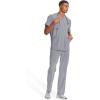 Cherokee Infinity Mens V-Neck Scrub Top Modern Fit, 3 Pockets, Rib-Knit Back Panels, Moisture-Wicking 360° Stretch – CK900A(Grey)