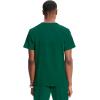 Cherokee Infinity Mens V-Neck Scrub Top Modern Fit, 3 Pockets, Rib-Knit Back Panels, Moisture-Wicking 360° Stretch – CK900A(Hunter Green)