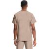 Cherokee Infinity Mens V-Neck Scrub Top Modern Fit, 3 Pockets, Rib-Knit Back Panels, Moisture-Wicking 360° Stretch – CK900A(Khaki)