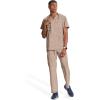 Cherokee Infinity Mens V-Neck Scrub Top Modern Fit, 3 Pockets, Rib-Knit Back Panels, Moisture-Wicking 360° Stretch – CK900A(Khaki)