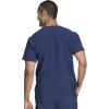 Cherokee Infinity Mens V-Neck Scrub Top Modern Fit, 3 Pockets, Rib-Knit Back Panels, Moisture-Wicking 360° Stretch – CK900A(Navy)