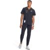 Cherokee Infinity Mens V-Neck Scrub Top Modern Fit, 3 Pockets, Rib-Knit Back Panels, Moisture-Wicking 360° Stretch – CK900A(Pewter)