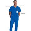 Cherokee Infinity Mens V-Neck Scrub Top Modern Fit, 3 Pockets, Rib-Knit Back Panels, Moisture-Wicking 360° Stretch – CK900A(Royal)