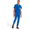 Cherokee Infinity Mens V-Neck Scrub Top Modern Fit, 3 Pockets, Rib-Knit Back Panels, Moisture-Wicking 360° Stretch – CK900A(Royal)